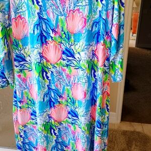 Lula B Coral dress 3/4 sleeves